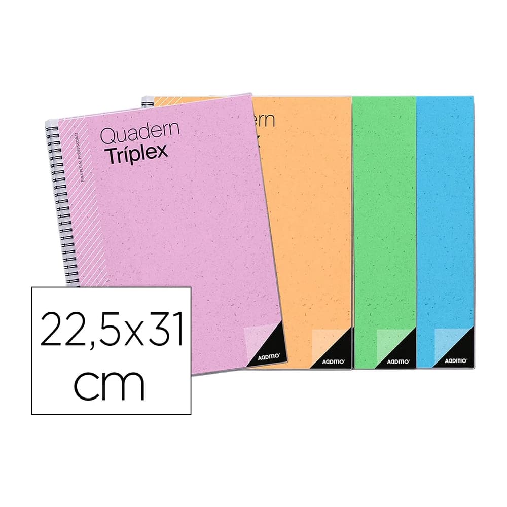 Additio Cuaderno triplex catalan additio evaluacion continua plan semanal tutorias 6 fundastransparentes 225x310 mm