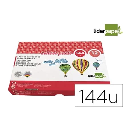 Liderpapel Lapices de colores liderpapel school pack de 144 unidades 12 colores x 12 unidades
