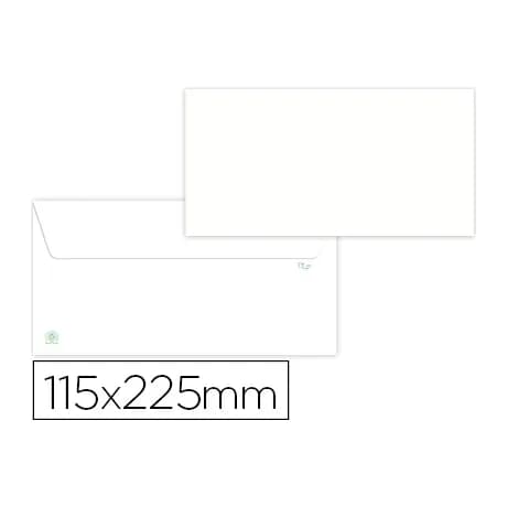 Liderpapel Sobre liderpapel blanco 115x225 mm solapa tira de silicona papel reciclado 90 gr caja de 500 unidades