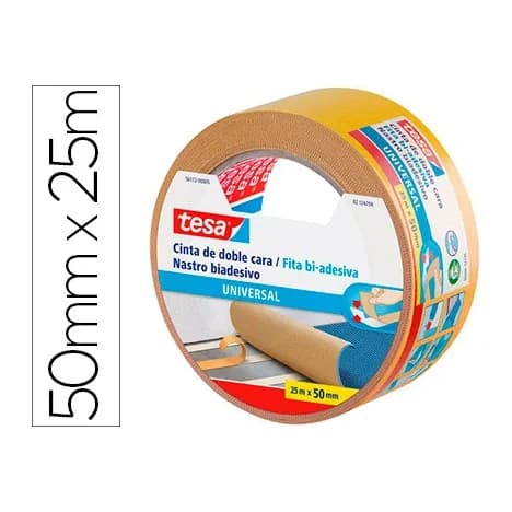 Tesa Cinta adhesiva tesa doble cara universal 25 mt x 50 mm