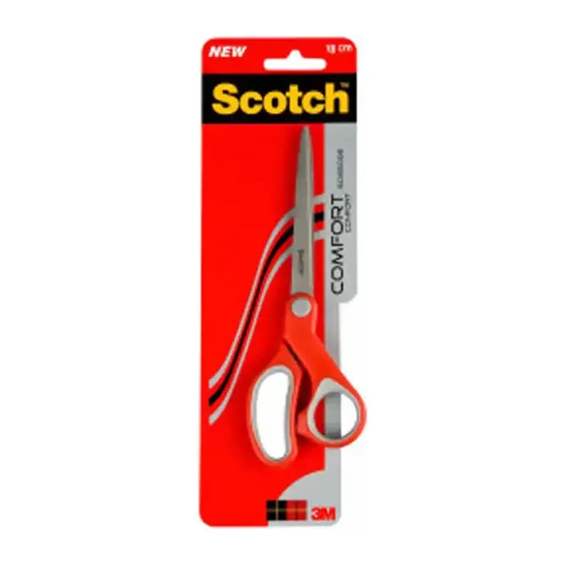 Scotch Tijera oficina scotch confort 18 cm de acero inoxidable mango ergonomico ambidiestros