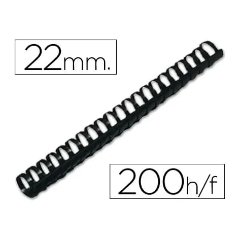 Q-connect Canutillo q-connect redondo 22 mm plastico capacidad 200 hojas caja de 50 unidades