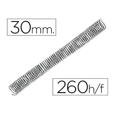 Q-connect Espiral metalico q-connect 64 5:1 30mm 1,2mm caja de 50 unidades