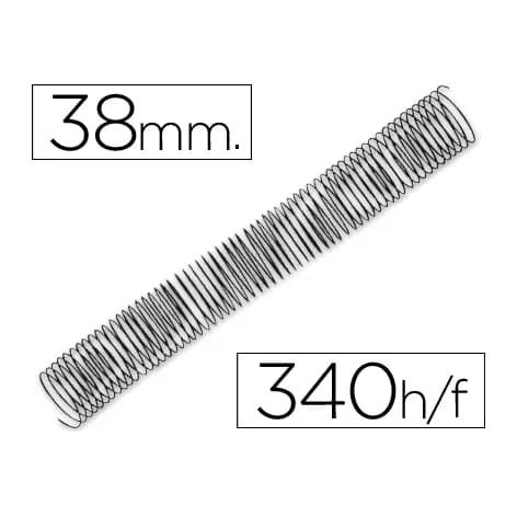 Q-connect Espiral metalico q-connect 64 5:1 38mm 1,2mm caja de 25 unidades