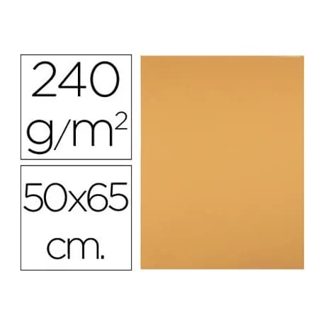 Liderpapel Cartulina liderpapel 50x65 cm 240g/m2 avellana paquete de 25 hojas