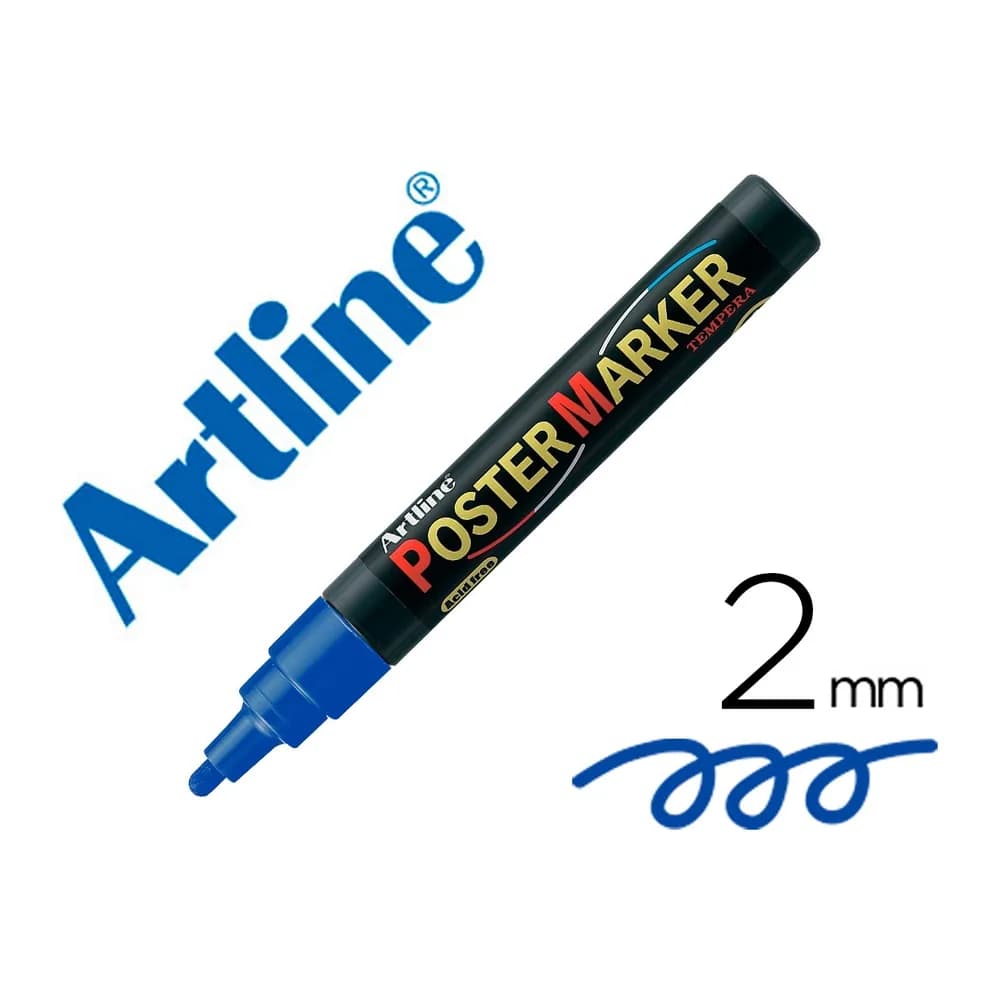 Artline Rotulador artline poster marker epp-4-azu punta redonda 2 mm color azul