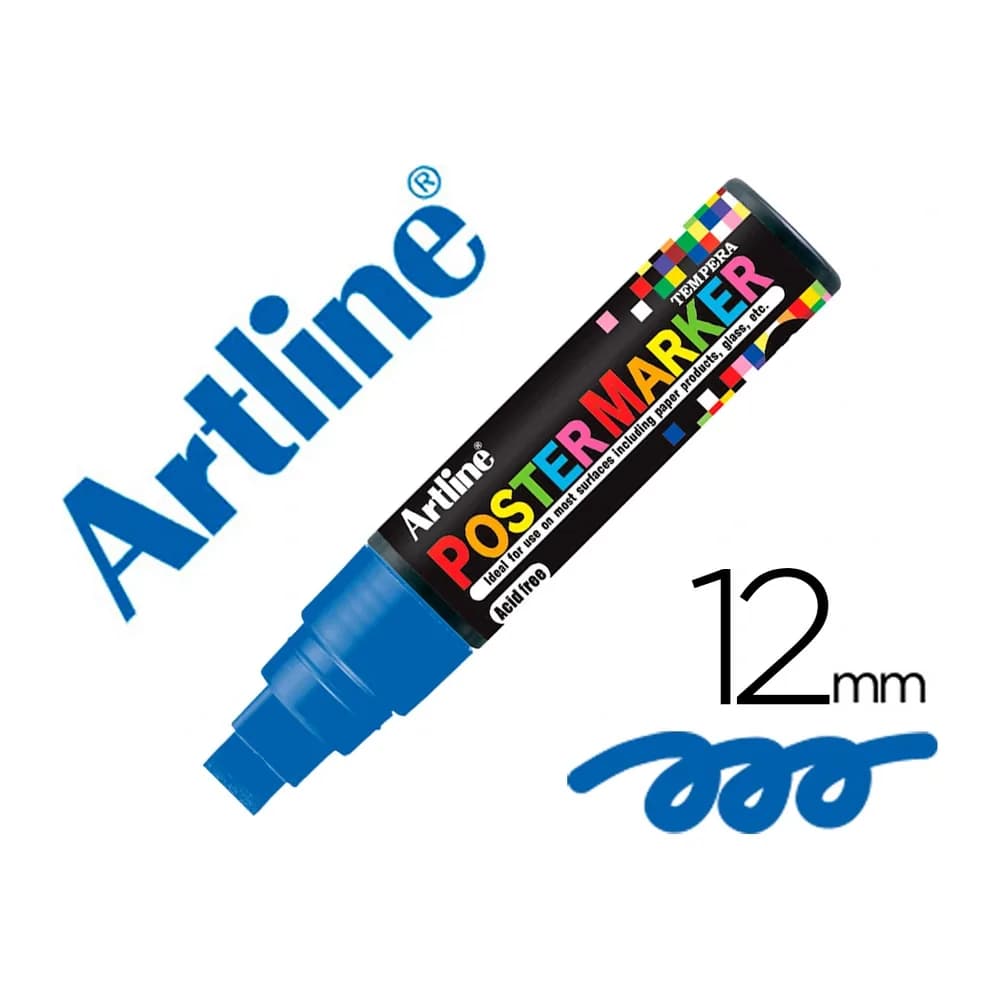 Artline Rotulador artline poster marker epp-12 punta redonda 12 mm color azul