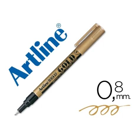 Artline Rotulador artline marcador permanente tinta metalica ek-999 oro punta redonda 0.8 mm
