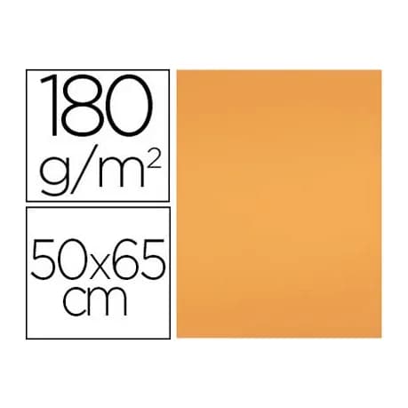 Liderpapel Cartulina liderpapel 50x65 cm 180 gr nectarina paquete de 25 hojas