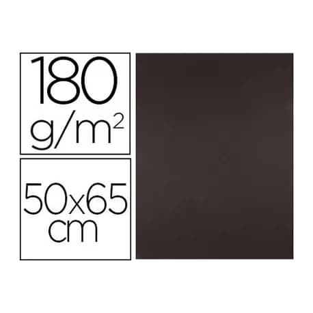 Liderpapel Cartulina liderpapel 50x65 cm 180 gr marron paquete de 25 hojas
