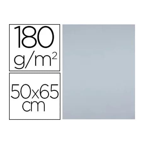 Liderpapel Cartulina liderpapel 50x65 cm 180 gr gris paquete de 25 hojas