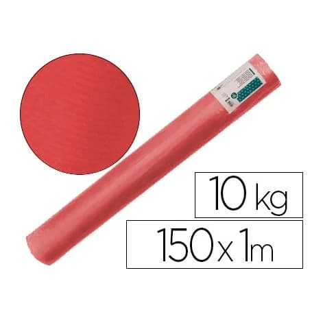 Liderpapel Papel kraft verjurado liderpapel rojo ancho 1 mt lomgitud 150 mt gramaje 65 gr peso 10 kg