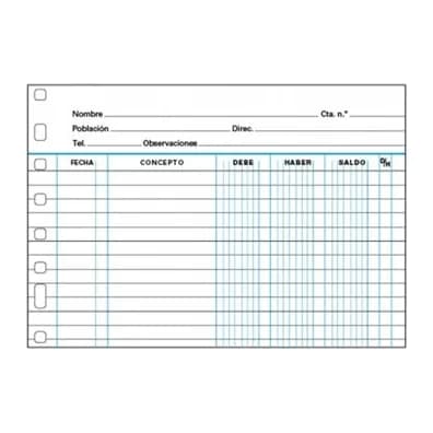 Multifin Recambio multifin 3003 cuarto apaisado cuentas corrientes 50 hojas 215x155 mm
