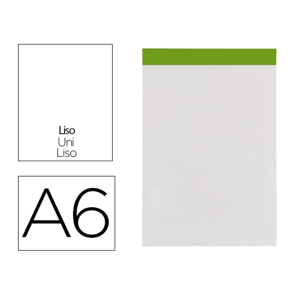 Liderpapel Bloc notas liderpapel liso a6 80 hojas 60 g/m2 perforado sin tapa