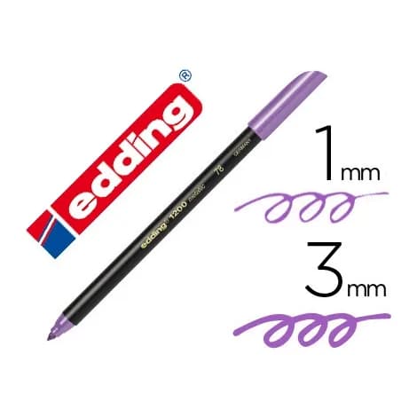 Edding Rotulador edding punta fibra 1200 violeta metalizado n 78 punta redonda 1-3 mm