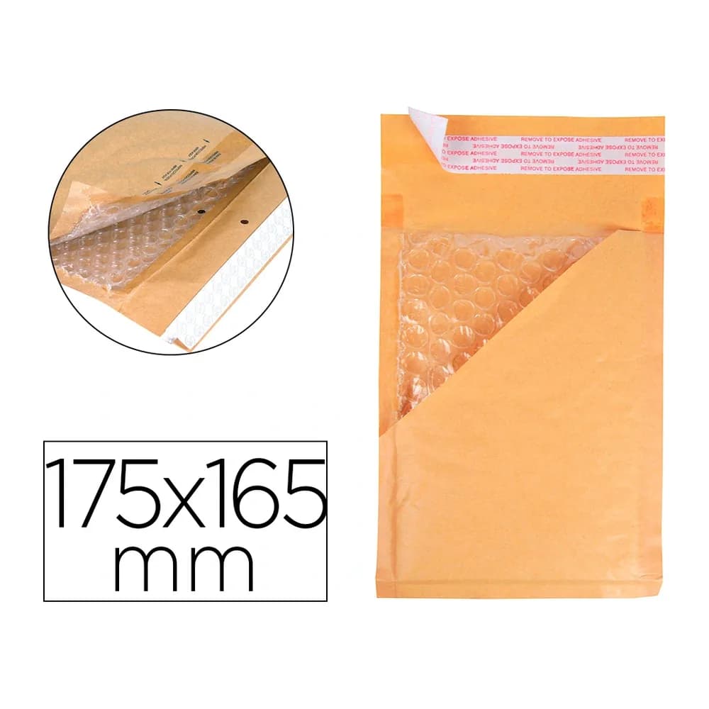 Q-connect Sobre burbujas crema q-connect cd 175 x 165 mm caja de 100