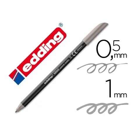 Edding Rotulador edding punta fibra 1200 gris n.12 punta redonda 0.5 mm