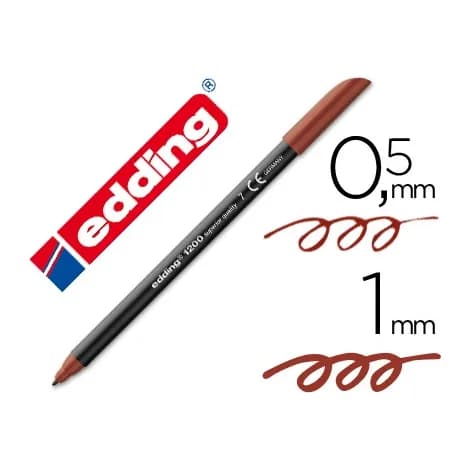 Edding Rotulador edding punta fibra 1200 marron n.7 punta redonda 0.5 mm