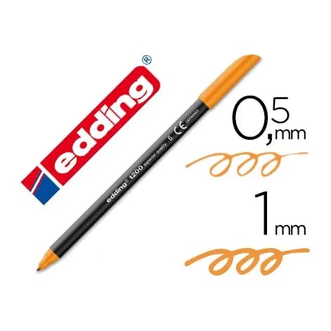 Edding Rotulador edding punta fibra 1200 naranja n.6 punta redonda 0.5 mm