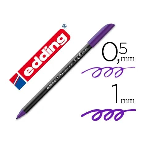Edding Rotulador edding punta fibra 1200 violeta n.8 punta fibra 0.5 mm