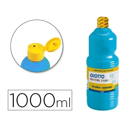 Giotto Tempera liquida giotto escolar lavable 1000 ml azul cyan