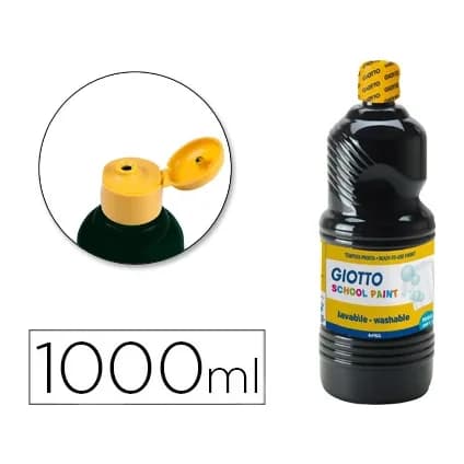 Giotto Tempera liquida giotto escolar lavable 1000 ml negra