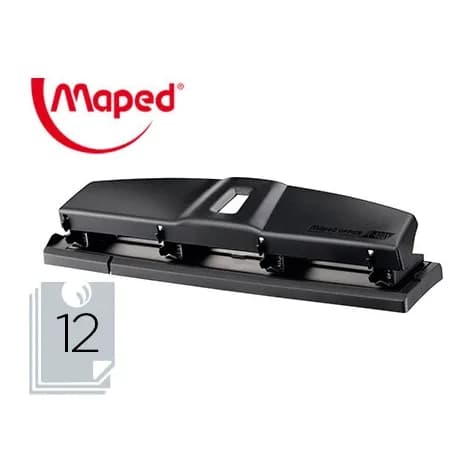 Maped Taladrador maped essentials metal 4 taladros capacidad 12 hojas color negro