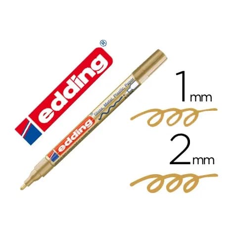 Edding Rotulador edding punta fibra 751 oro punta redonda 1-2 mm