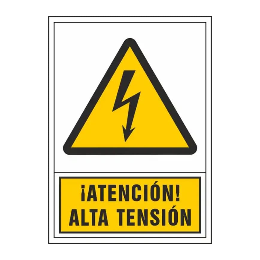 Syssa Pictograma syssa señal de advertencia atencion! alta tension en pvc 245x345 mm
