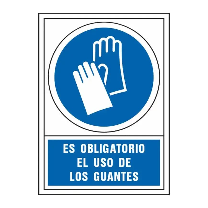 Syssa Pictograma syssa señal de obligacion es obligatorio el uso de los guantes en pvc 245x345 mm