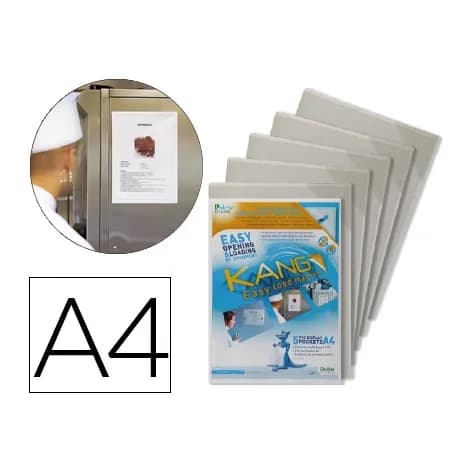 Djois Funda de presentacion djois magnetica rigida y anti reflejo din a4 pack de 5 unidades