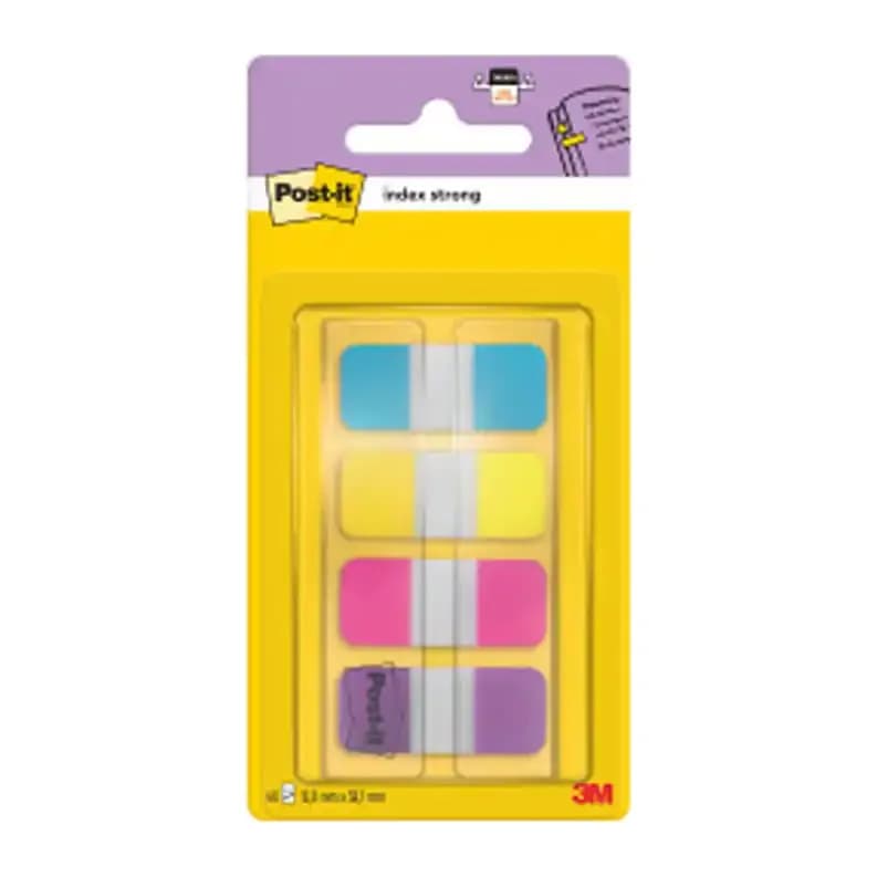 Post-it Banderitas separadoras rigidas dispensador 4 colores amarillo azul rosa y violeta post-it index 676-aypv-eu