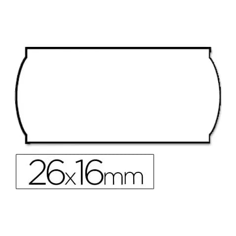 Meto Etiquetas meto onduladas 26x16 mm blanca adh.4 (fuerte) rollo de 1200 etiquetas