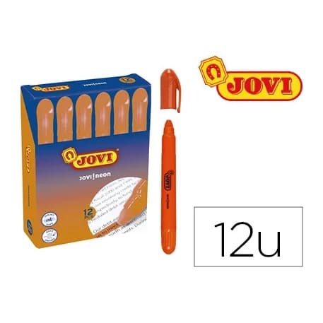 Jovi Marcador de cera gel jovi fluorescente caja de 12 unidades