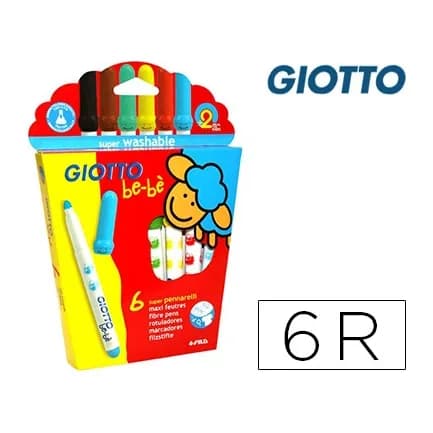 Giotto Rotulador giotto super bebe caja de 6 unidades colores surtidos