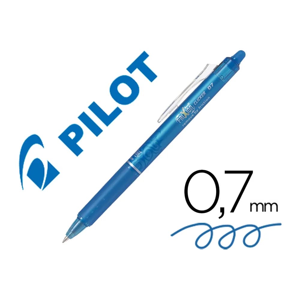 Pilot Boligrafo pilot frixion clicker borrable 0,7 mm color azul claro