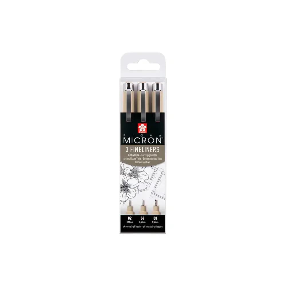 Sakura Rotulador sakura pigma micron negro estuche de 3 unidades